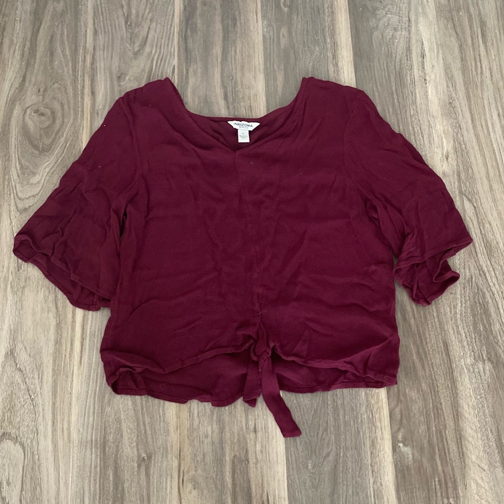 ARIZONA JEAN CO—Burgundy Blouse